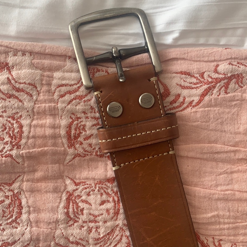 Coach brown leather belt vintage